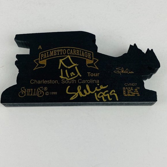Shelia's Shelia Sheila Palmetto Carriage Tour CVN07 Signed By Artist Wood Art - Picture 4 of 11